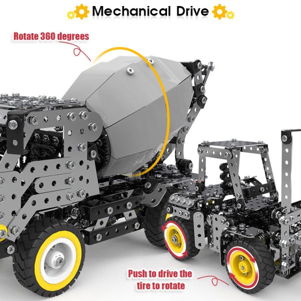 DIY 3D Metal Puzzle Cement Truck Model Kit